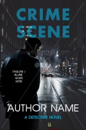 Mystery Premade Book Cover w/Police Detective